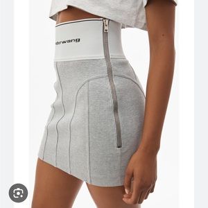 Alexander Wang Gray High-Waisted Skirt